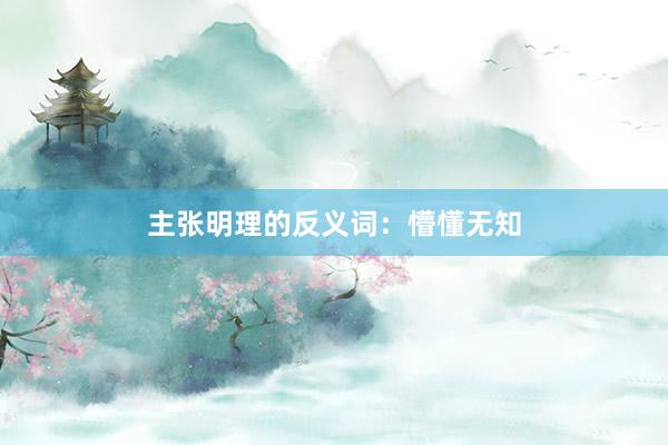 主张明理的反义词：懵懂无知